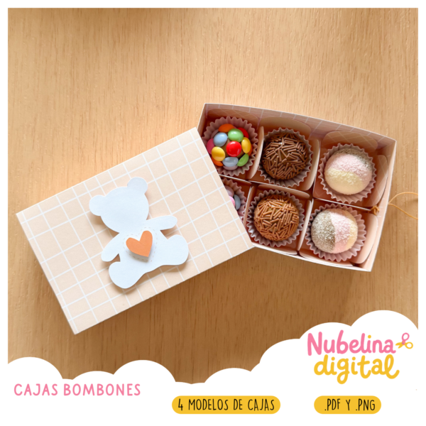 🍫 Kit 4 Cajas para Bombones ✨🎁