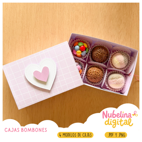 🍫 Kit 4 Cajas para Bombones ✨🎁