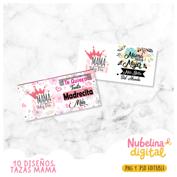 ☕ 10 Diseños de Tazas Día de la Madre 💖✨