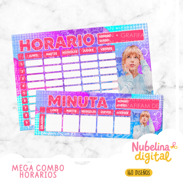 📚 Mega Combo 160 Diseños Horarios Escolares ✨🖍️