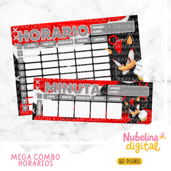 📚 Mega Combo 160 Diseños Horarios Escolares ✨🖍️