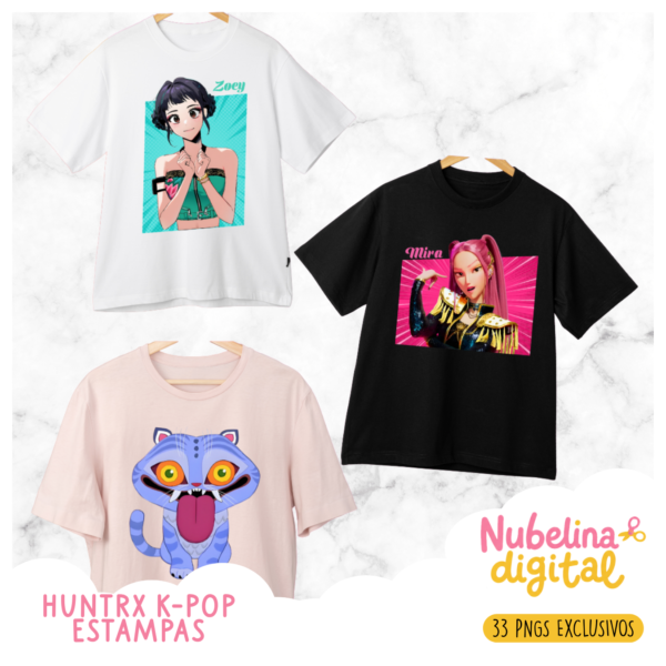 👕🎤 Huntrix K-Pop Estampas✨💜