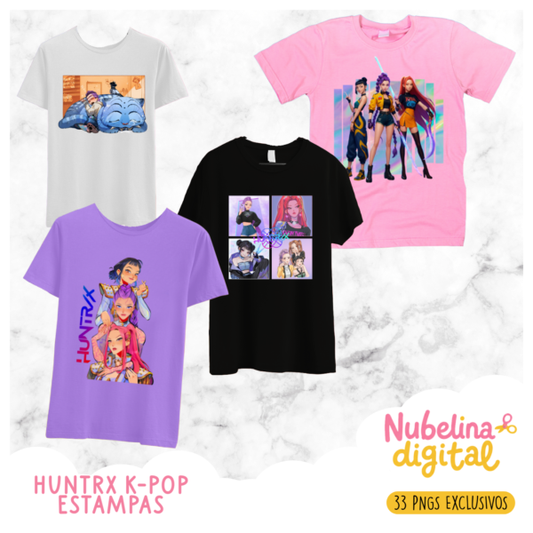 👕🎤 Huntrix K-Pop Estampas✨💜