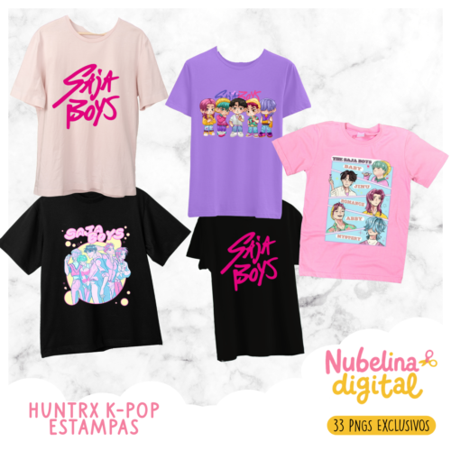 👕🎤 Huntrix K-Pop Estampas✨💜