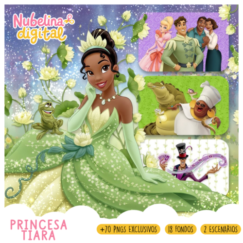 👑 Kit Digital Princesa Tiara ✨💚