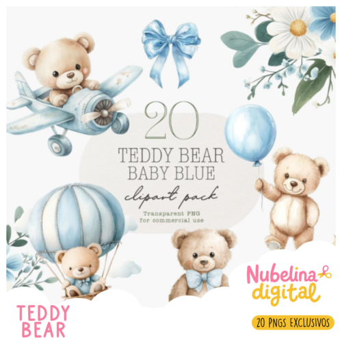 mockup kit digitales (1) 🧸 Kit Digital Teddy Bear Baby Blue ☁️💙