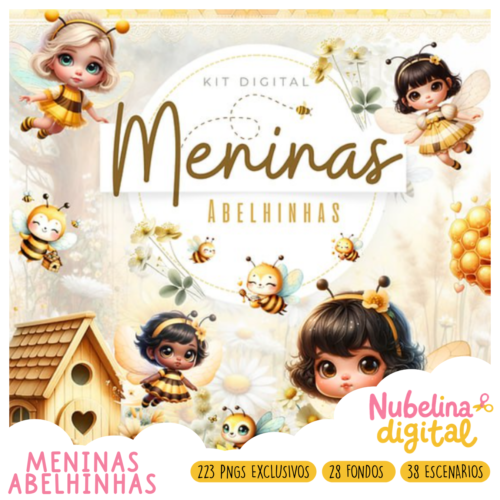 🐝 Kit Digital Niñas Abejitas - Meninas Abelhinas✨🍯