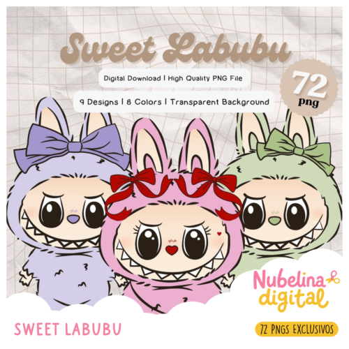 🧸 Kit Digital Sweet Labubu ✨🍭