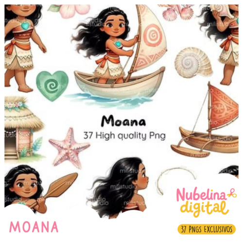🌺 Kit Digital Moana ✨🌊