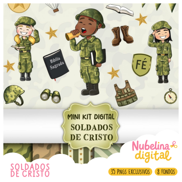 ✝️ Kit Digital Soldados de Cristo ✨🛡️