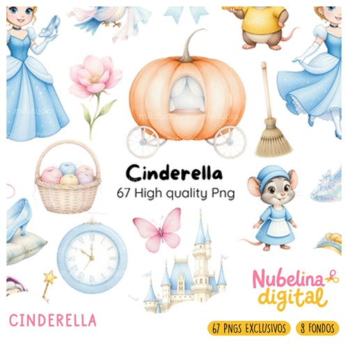 👑 Kit Digital Cinderella ✨💙