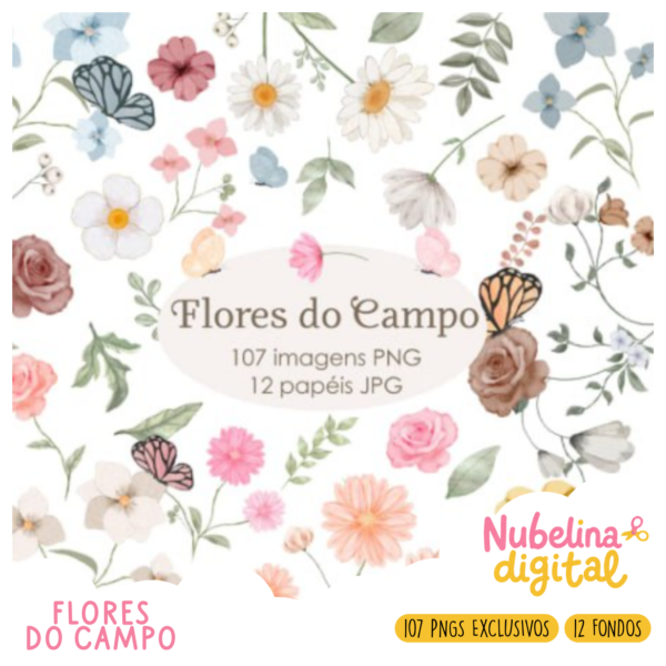 🌼🌿 Kit Digital Flores do Campo ✨💐