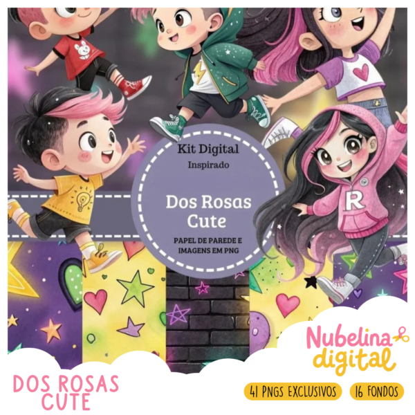 🌹💕 Kit Digital Dos Rosas Cute✨🎀
