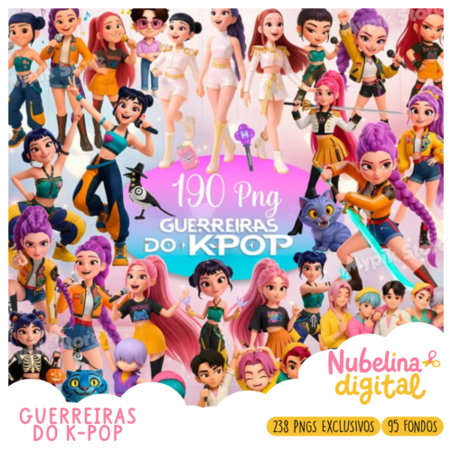 🎤🌟 Kit Digital Guerreiras do K-POP 💜✨