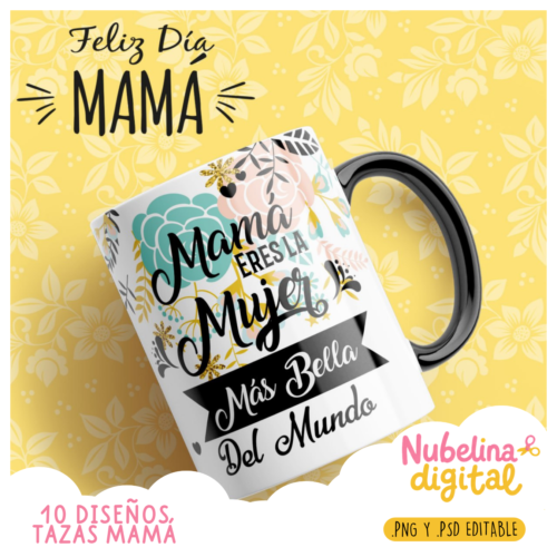☕ 10 Diseños de Tazas Día de la Madre 💖✨